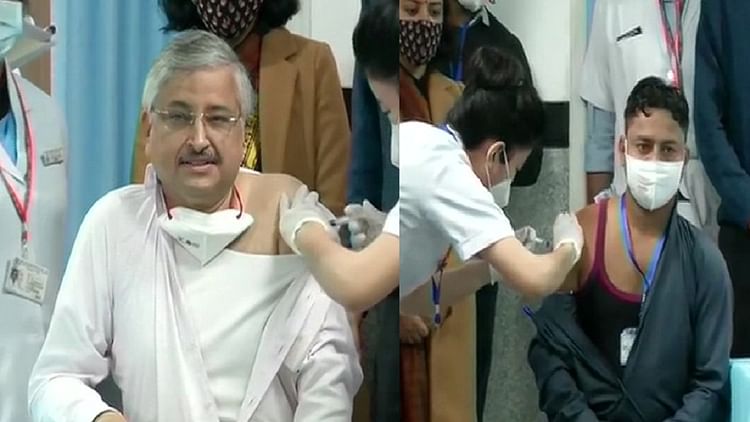 Corona vaccination started at AIIMS, Delhi, the country's largest hospital.