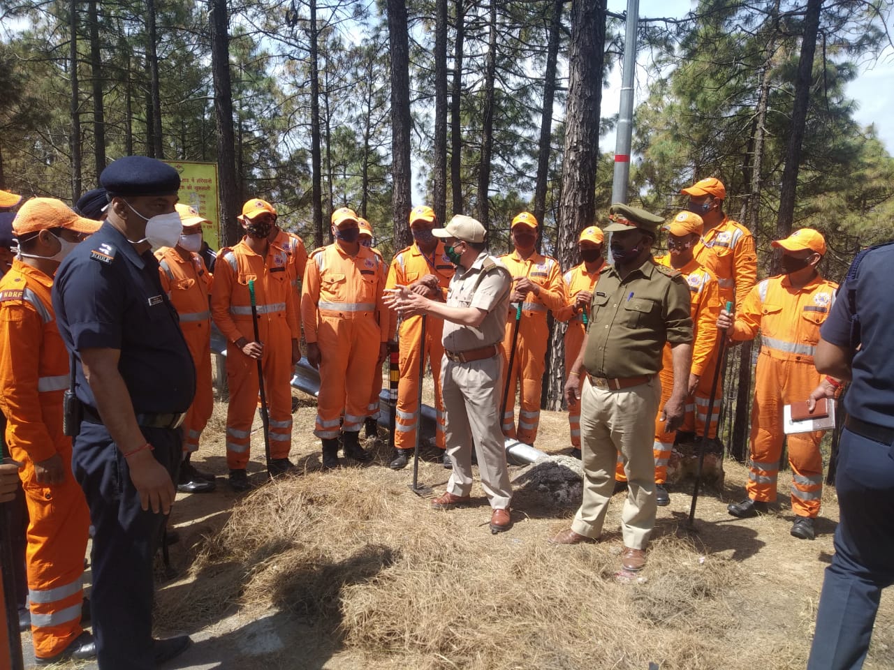 A unit of NDRF has extended a hand to support the Forest Department to get rid of the fire in Tehri Forest Division for several days.