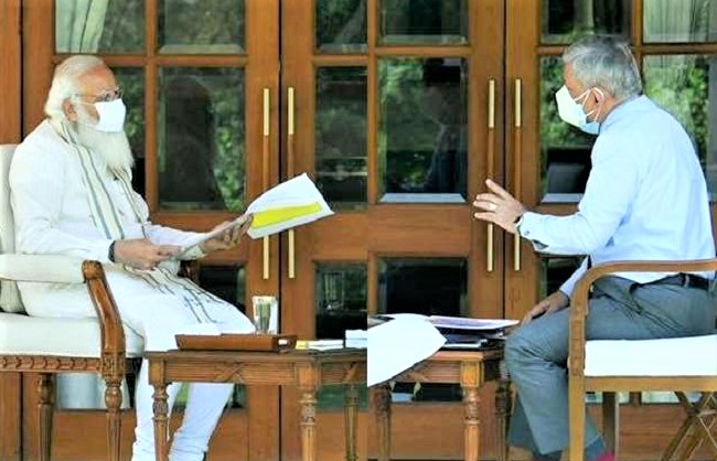 Prime Minister Narendra Modi and the Chief of the Military Forces, CDS General Bipin Rawat, reviewed the preparations being made