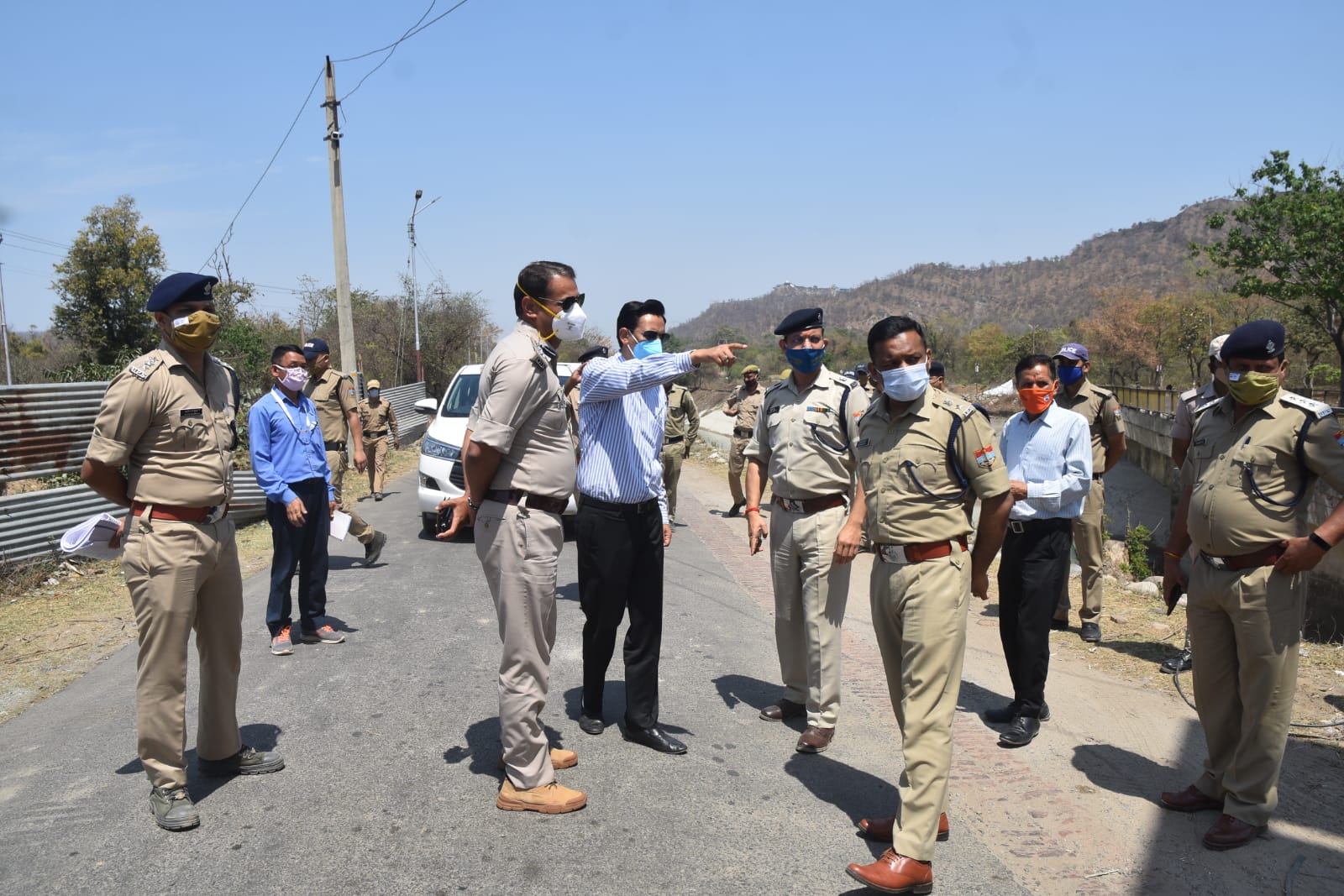Meladhikari Deepak Rawat and Senior Superintendent of Police, Kumbamela Janmejaya Khanduri conducted a surprise on-site inspection