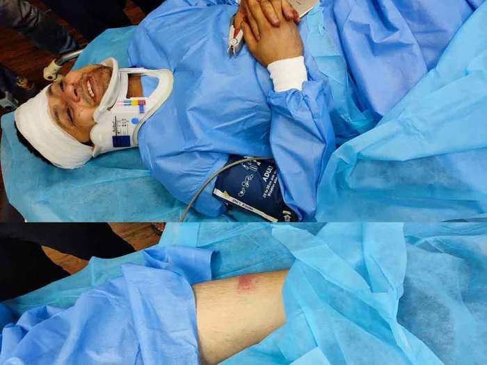 Four people, including two doctors of the All India Institute of Medical Sciences, were injured in a fight during a fight in South Delhi's