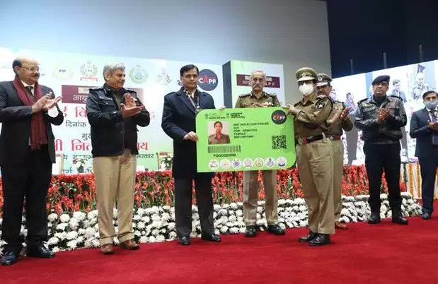 Union Minister of State for Home Nityanand Rai distributed Ayushman CAPF cards to the last 10 personnel of each Central Armed Police