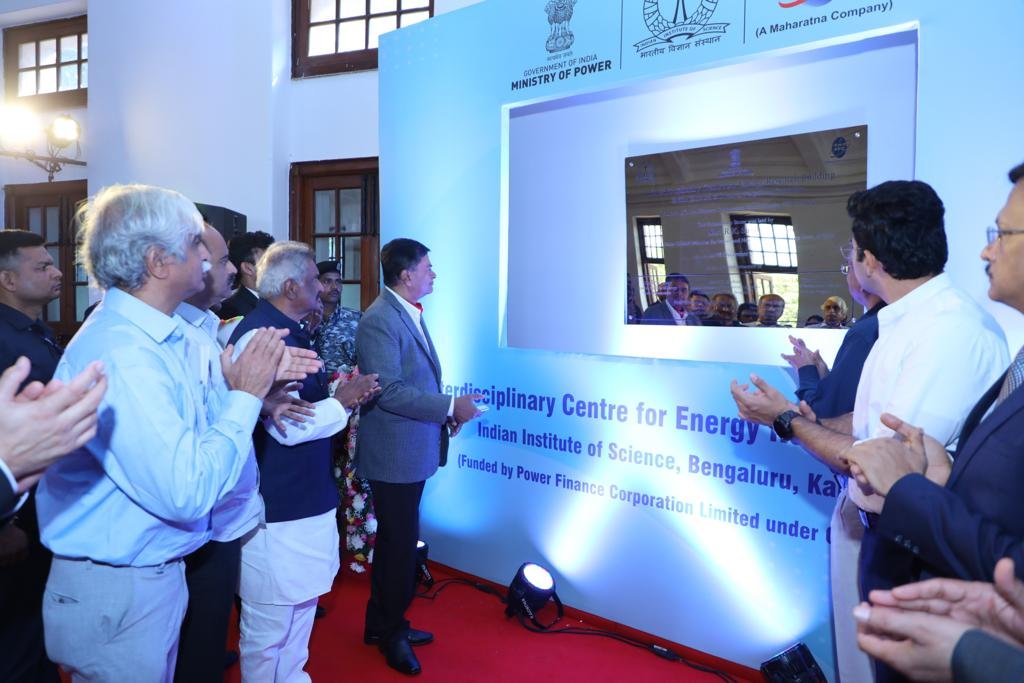 Union Power Minister R.K. Singh lays the foundation stone of the new Interdisciplinary Center for Energy Research (ICER) building at the Indian Institute of Science, Bengaluru